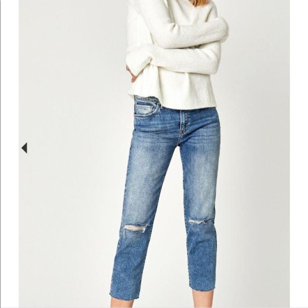MAVI Niki Ripped Vintage high rise straight crop